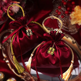 酷依宝结婚喜糖袋子10个装免折叠用高级感布袋婚礼喜糖盒瓜子花生糖果袋