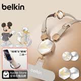 贝尔金（BELKIN）手机挂绳手腕 手机链手机绳高级感挂脖斜跨手机防丢绳带手机垫片 皮革二合一 闪耀米奇
