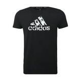 阿迪达斯（adidas）男子透气舒适圆领休闲运动短袖T恤 XL码