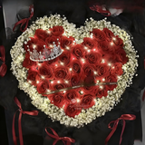 百花馆情人节礼物鲜花小时达玫瑰花满天星真花束生日送女友表白同城配送 【为你心动】33朵红玫|JD649