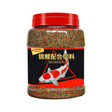 DEERA锦鲤鱼粮金鱼锦鲤鱼饲料观赏鱼草金鱼鲤鱼通用鱼食小颗粒鱼料 3mm三重营养中粒1.2kg