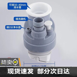 潜水艇（Submarine）洗衣机地漏接头盖专用双两用下水管防臭防溢水三通排水管二合 50/75管】水槽+洗碗+净水器+前置