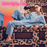 野兽派家居（tbh）三丽鸥Hello Kitty天丝棉家居服套装可外穿睡衣女礼物 Kitty天丝棉长款家居服 牛仔豹纹 M