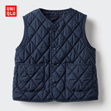 优衣库婴幼儿宝宝PUFFTECH空气棉服可机洗背心马甲25新款478428 69 藏青色 110