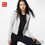 优衣库AIRism高弹力防紫外线拉链连帽衫女装防晒UPF50+修身477049 02 浅灰色 XL /165/92A