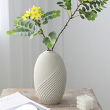 生喜朗侘寂风素烧拉丝陶瓷花瓶高级感中式瓷器摆件客厅玄关干花插花装饰