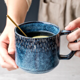 悠瓷（youcci） 繁星新款时尚马克杯子创意个性潮流陶瓷咖啡杯 欧式简约手工水杯 繁星系列-套筒杯带盖带勺