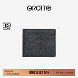 个乐经典羊皮短款钱包手工真皮多卡位卡夹卡包情侣礼物 经典黑（小男孩）