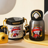 杯具熊（BEDDYBEAR）星芒双饮盖儿童保温杯带吸管水杯316钢大容量保温壶540ML气势乐迪