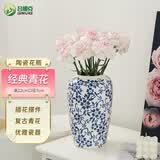 吕姆克陶瓷花瓶新中式高级感青花瓷复古容器水养鲜花干花假花插花瓶9101