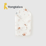 童泰婴儿包被秋冬保暖0-3月新生儿抱毯纯棉抱被盖毯棕色 80*80cm