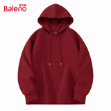 班尼路（Baleno）连帽卫衣男春秋季潮流ins简约大码带帽上衣男生宽松慵懒纯色帽衫