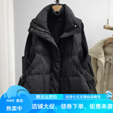 暖冬鸭鸭2025冬季新款羽绒马甲韩版时尚女士欧货马甲新款上新立领百搭简约 黑色 S 码90斤到120斤