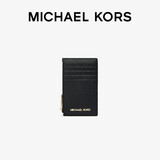 MICHAEL KORS礼物奢侈品MK女士包包JET SET TRAVEL拉链钱包 中号黑色