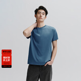 太平鸟男装 易打理短袖T恤男打底纯色衣服情侣体恤潮冰氧吧 雾霾蓝第二批 L
