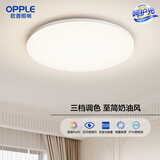 欧普照明（OPPLE）卧室吸顶灯具走廊灯过道灯阳台玄关灯简约小吸顶灯三防一体快装 呵护光【三档调光】24W/1680lm
