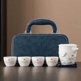 常生源（CHANGSHENGYUAN）茶具整套国风陶瓷茶具家用泡茶套装 墨山水旅行茶具一壶四杯