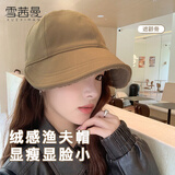 雪茜曼帽子女款秋冬时尚显脸小简约保暖渔夫帽时装帽鸭舌护耳八角帽盆帽