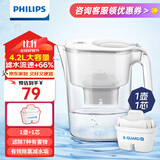 飞利浦（PHILIPS）净水壶滤水壶过滤水壶净水器滤水器过滤器滤芯 AWP2814白色【4.2L】一芯装