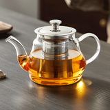 茗光茶壶玻璃泡茶壶茶水分离烧水壶家用茶壶办公玻璃茶具功夫茶壶