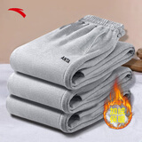 安踏【林孝埈同款】大师腰型动裤 | 加绒长裤子男舒乐休闲通勤直筒裤 【直筒ANTA标斜插口袋-冬季加绒款】CD28灰花灰-1 L (175) /适合120-140斤