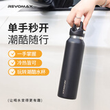 锐虎保温杯大容量男款水杯男士学生户外运动水杯保温杯子无螺纹保冷杯 【316L内胆】星辰黑473ml