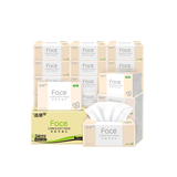 洁柔抽纸 粉face柔韧3层150抽*24包纸巾 可湿水面巾纸M码 整箱卫生纸