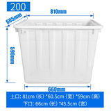 塑料水箱方桶加厚储水大号长方形养鱼牛筋泡瓷砖服装厂周转箱 进口料加厚200型（白/红/蓝/备注默认发白色）