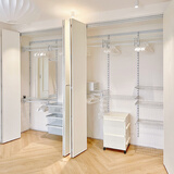 铂耐金属衣柜折叠门衣帽间组合架定制家用卧室钢架结构衣帽架组合柜子 金属衣柜【具体价格以方案为准】