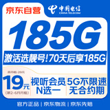 中国电信流量卡19元【185G流量】全国通用大手机5G纯上网电话卡长期非无限永久终身