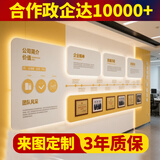 一极喜光公司企业高级感文化墙定制立体科技主题走廊形象墙背景墙设计制作 高端工艺