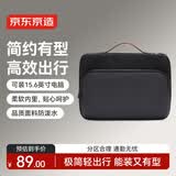 京东京造15.6英寸手提电脑包公文包笔记本包  商务通勤男女包 经典黑