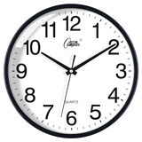 康巴丝（Compas）挂钟客厅2025款简约办公日历钟表石英钟表挂墙时钟 2941黑白直径30cm