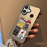 江铭 适用苹果17手机壳iphone17保护套全包防摔男女款创意保护壳彩银壳马里奥