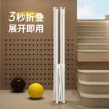 华峰晾衣架落地折叠阳台晒衣架室内卧室挂衣架简易衣架晒被子落地架 【白色双杆】长度可伸缩+万向轮