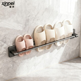 馨沛拖鞋架太空铝卫生间置物架免打孔浴室厕所门后收纳挂架壁挂式长款