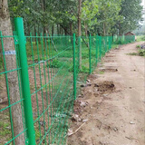 鑫绿源高速公路围栏防护网圈山圈地果园铁丝网围栏水库河道护栏防护网 1.5m高*3m宽4.0mm+预埋立柱