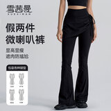 雪茜曼假两件瑜伽裤裙裤运动网球裙带抽绳高腰跑步裤防走光裙健身裤女