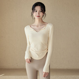 ACKDCS瑜伽服长袖女显瘦高弹力外穿运动上衣舞蹈普拉提T恤跑步健身上衣