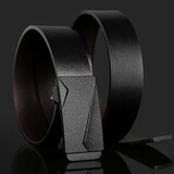 COW皮带 男士无牙自动扣牛皮礼盒腰带简约青年商务休闲百搭裤带666H