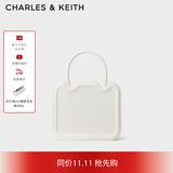 CHARLES&KEITHPerline饼干包手提包单肩包包女包生日礼物CK2-30781598 CK2-30781598-1White白色 S