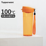 特百惠（Tupperware）茶韵500ML塑料杯男女士学生夏季运动水杯子户外便携大容量 橘花橙