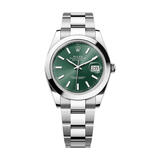 劳力士（ROLEX）日志型 薄荷绿 自动机械机芯 100米防水 蚝式钢 41mm 男表 瑞表