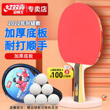 红双喜DHS一星横拍双面反胶乒乓球拍单拍成品兵兵拍H1002