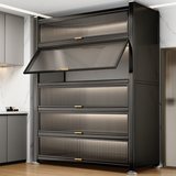 佳帮手厨房置物架落地多层调料微波炉置物架子碗柜收纳柜置物柜6层80cm