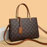 路易生活 LOUIS'S LIFE商务通勤手提包女大容量轻便耐磨单肩斜挎两用简约女包 咖啡色