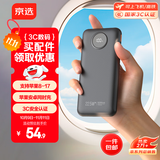 京选京东自有品牌 【3C认证可上飞机】22.5W快充10000mAh黑色充电宝PD20W移动电源可飞机苹果小米华为