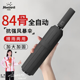 米波迪（Meebordi）雨伞防晒晴雨伞三折84骨自动伞大号抗风伞男女防紫外线黑可定制