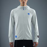 NEDAO内道聚能卷带帽软壳男女防风运动秋冬跑步马拉松训练保暖夹克外套 天际灰（男） L