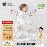 贝肽斯婴儿睡袋夏季空调房宝宝睡袋新生儿童一体防踢被幼儿防惊跳纱布被 【夏季】（前4后2 26℃+）乔兔 M码 建议身高65-85cm年龄9月-2岁